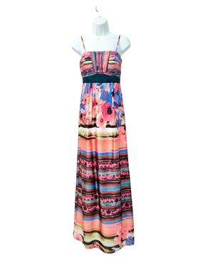 Sue Wong Maxi Dress NWT Multicolor Floral Long Dress Size 2
